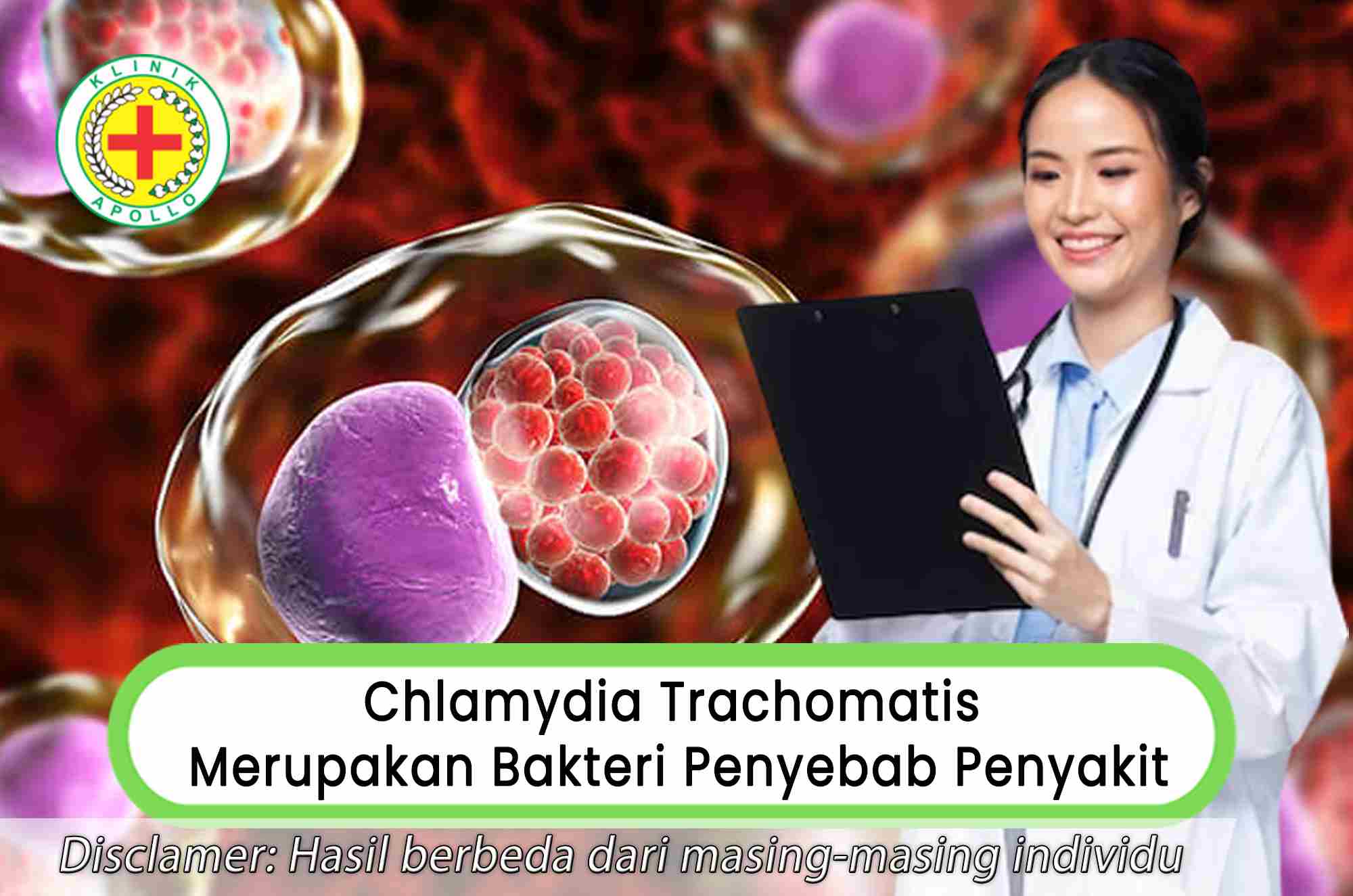 Salah satu chlamydia trachomatis merupakan bakteri penyebab penyakit menular seksual (PMS) dan perlu penanganan.