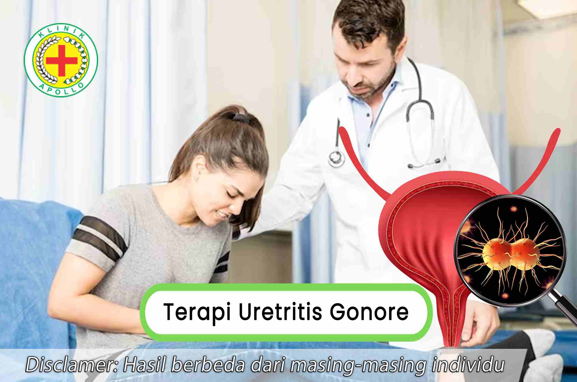 Prosedur terapi uretritis gonore hanya bisa dilakukan secara langsung oleh dokter ahli di klinik.