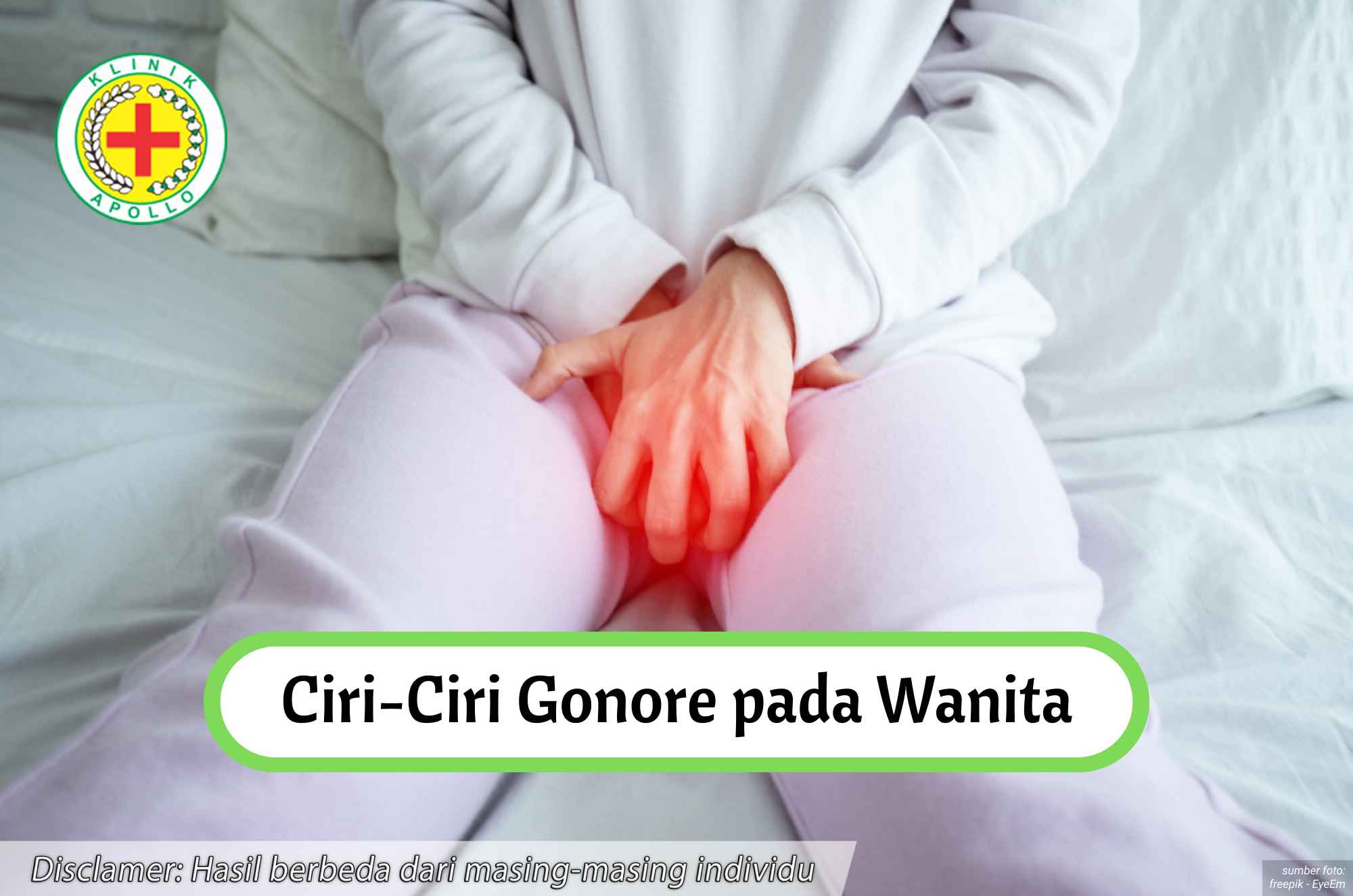 Ilustrasi Ciri-ciri Gonore pada Wanita.