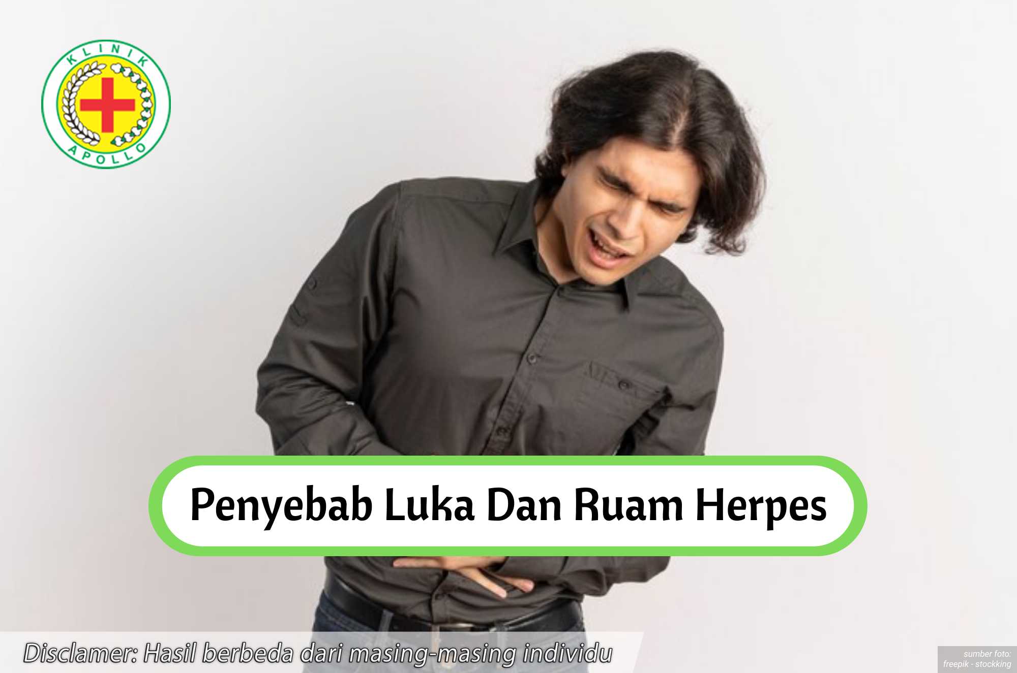 Ilustrasi Penyebab Luka dan Ruam Herpes.