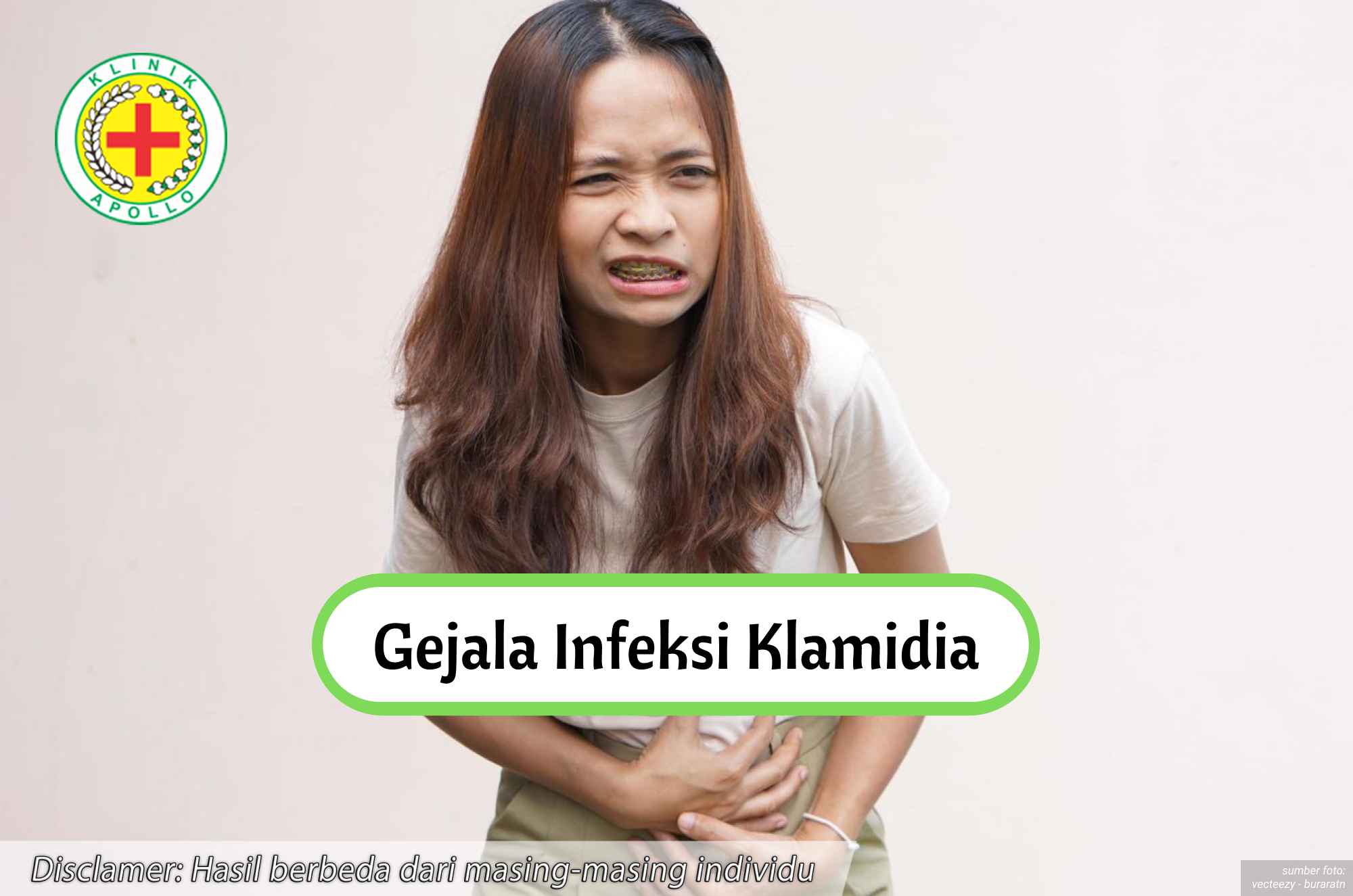 Ilustrasi Gejala Infeksi Klamidia.