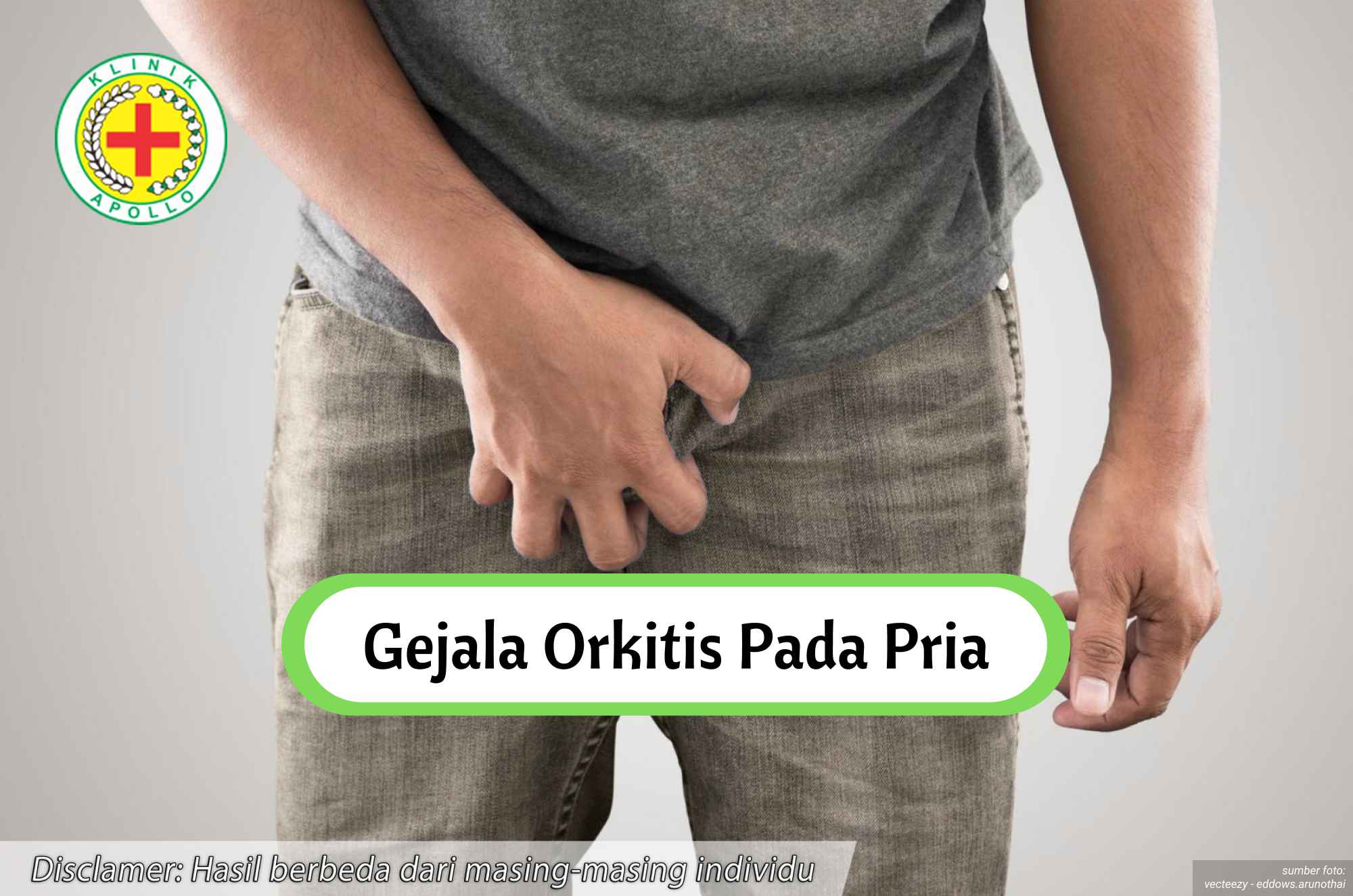 Ilustrasi Gejala Orkitis pada Pria.