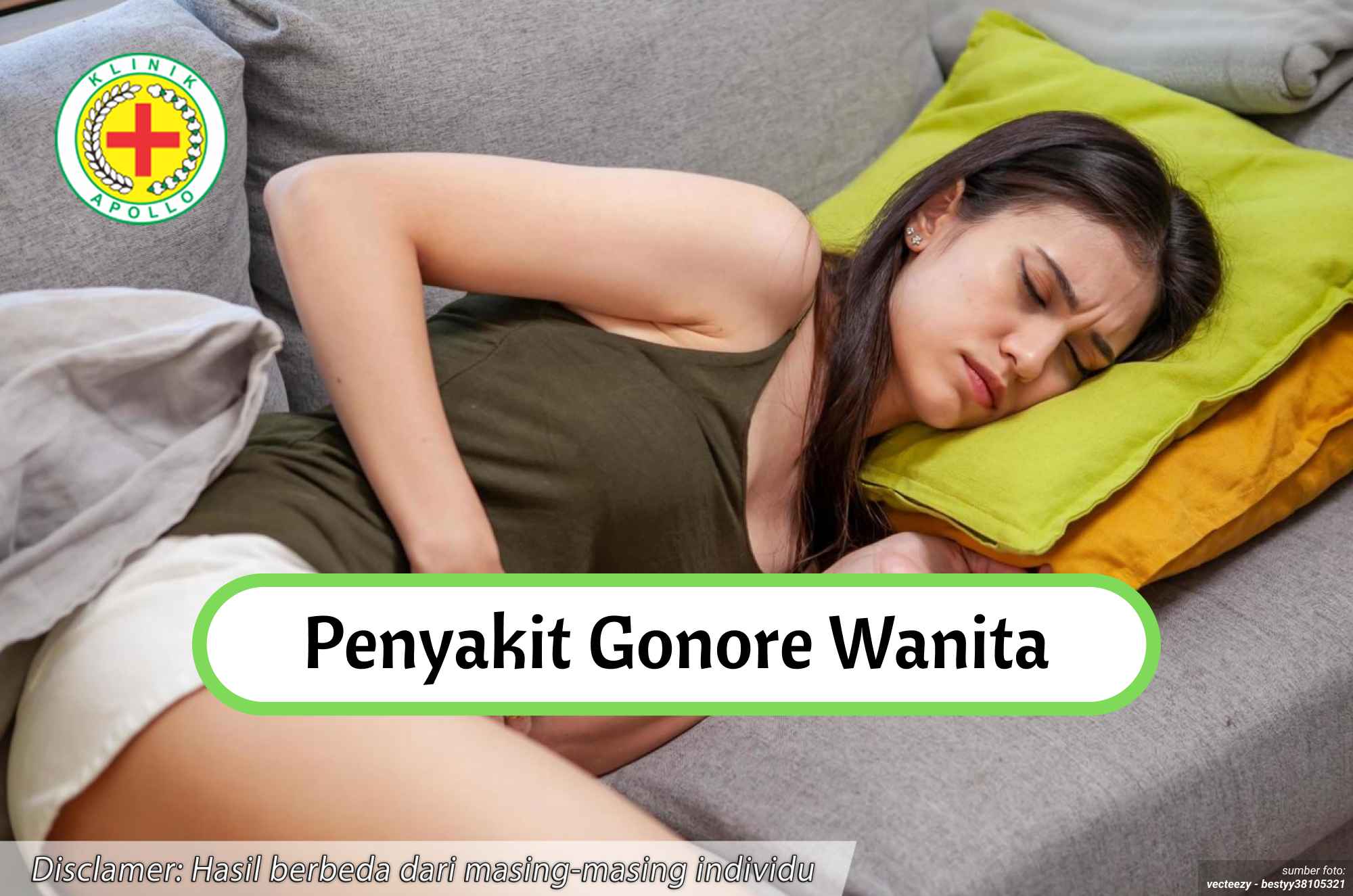 Ilustrasi Penyakit Gonore Wanita.