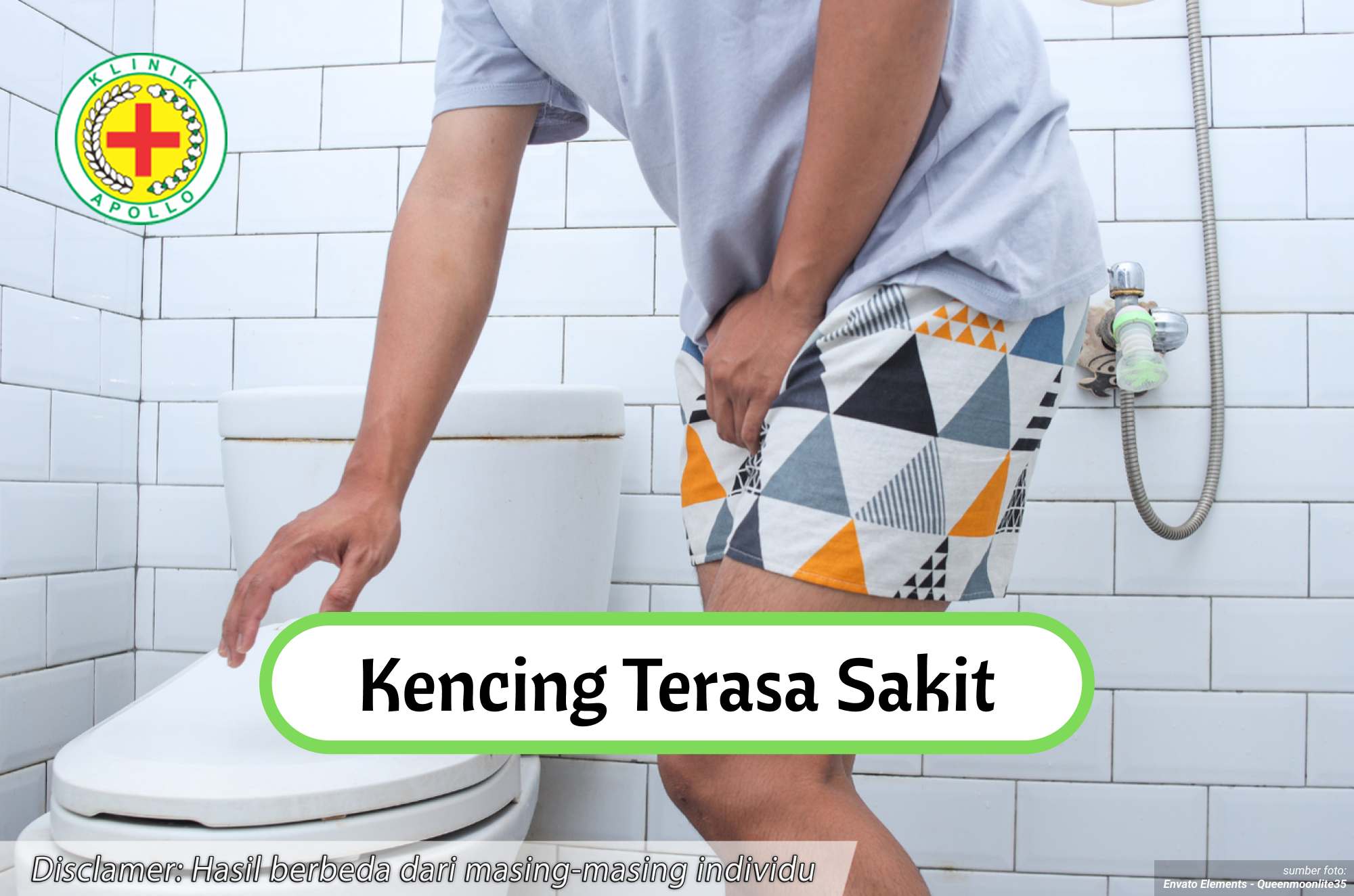 Ilustrasi Kencing Terasa Sakit.