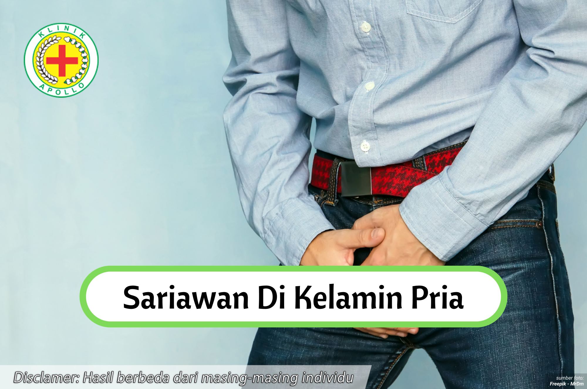 Ilustrasi Sariawan di Kelamin Pria.