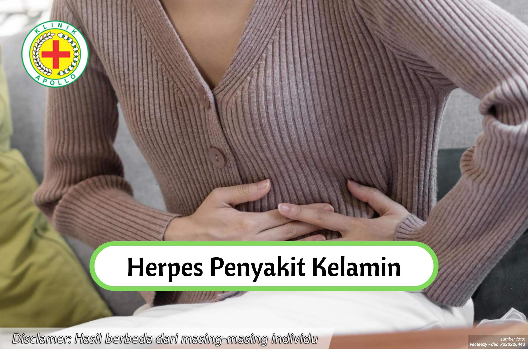 Ilustrasi Herpes Penyakit Kelamin.