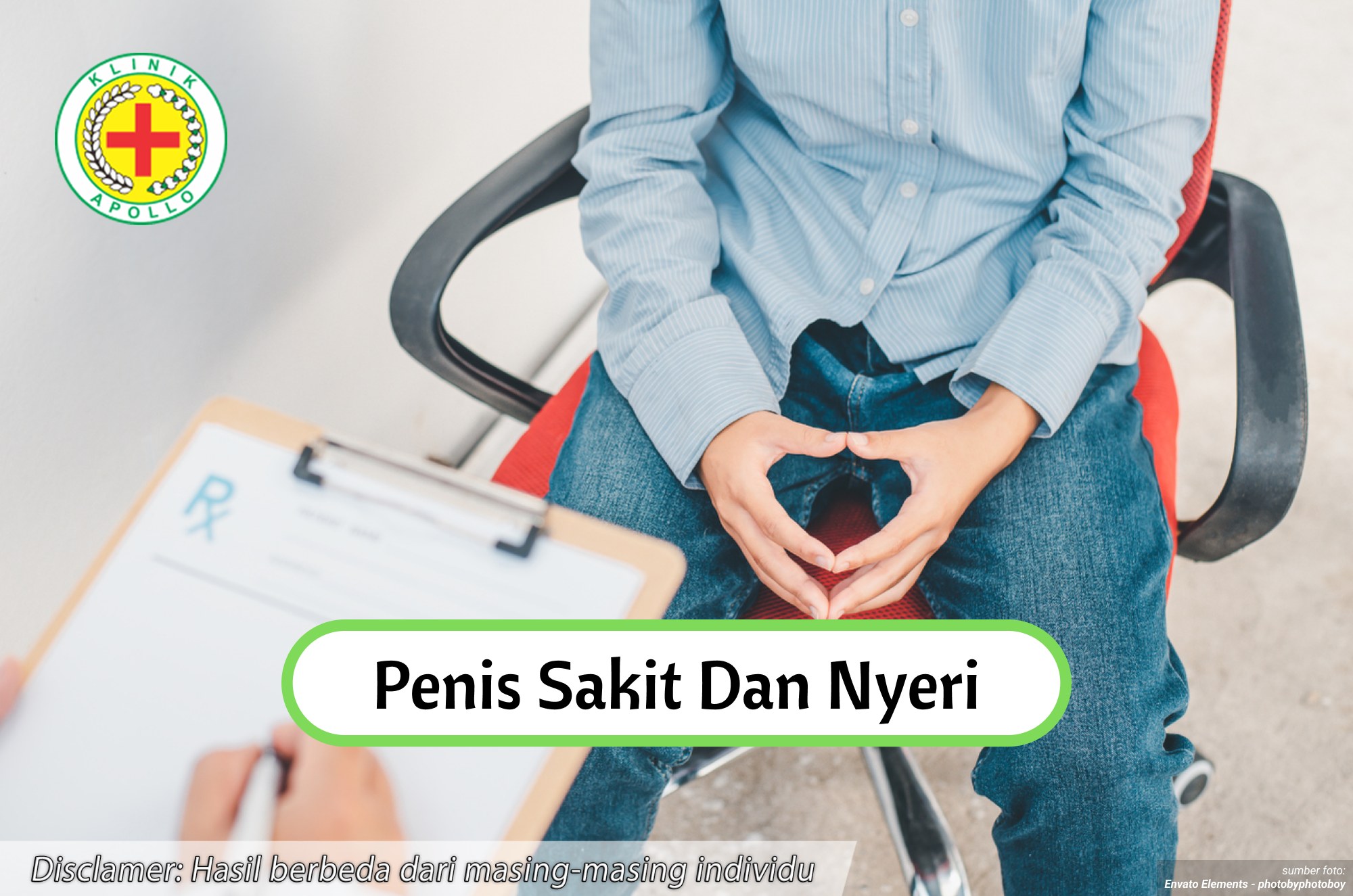 Ilustrasi Penis Sakit dan Nyeri.