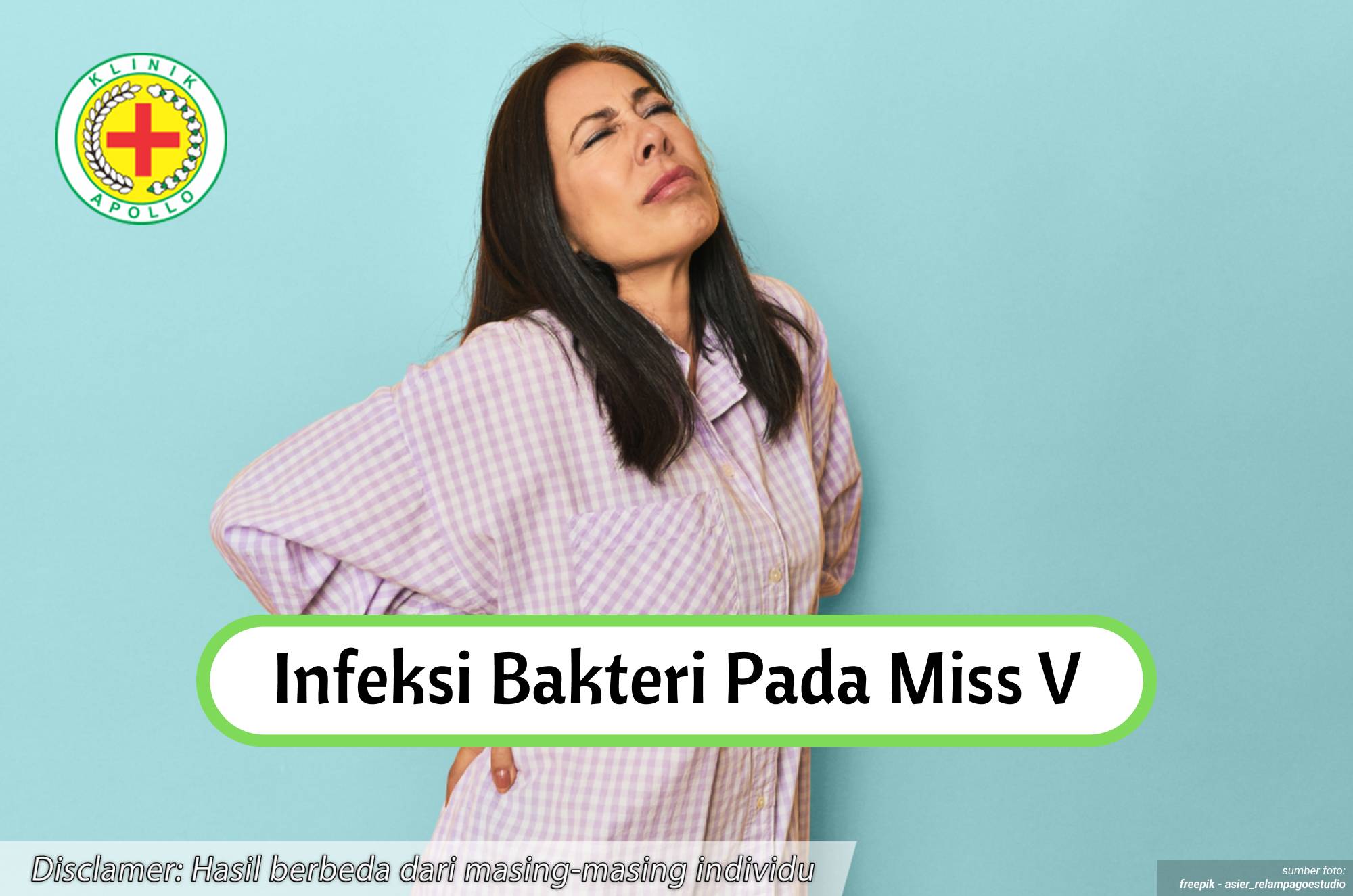 Ilustrasi Infeksi Bakteri pada Miss V.