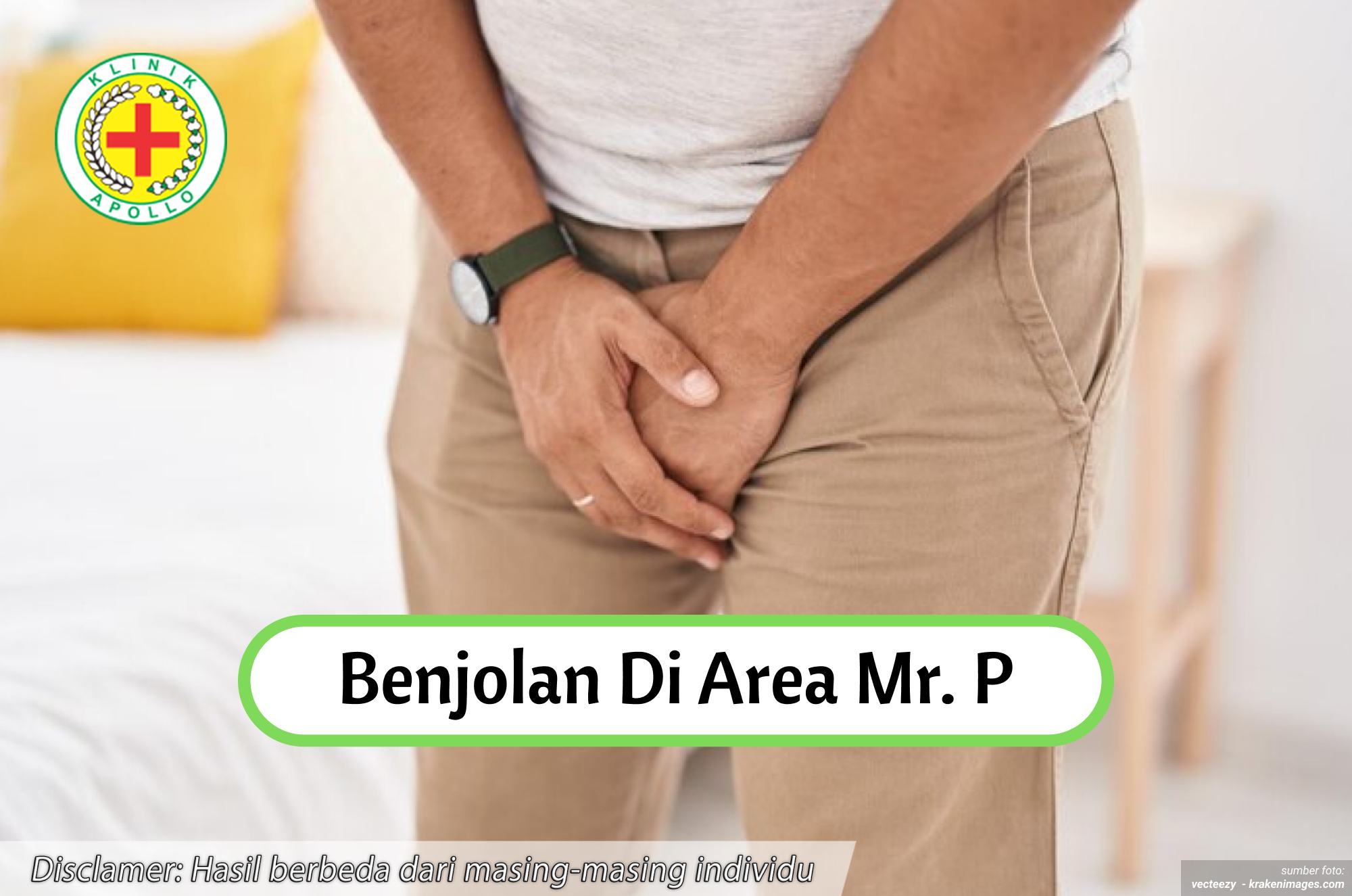 Ilustrasi Benjolan di Area Mr. P.