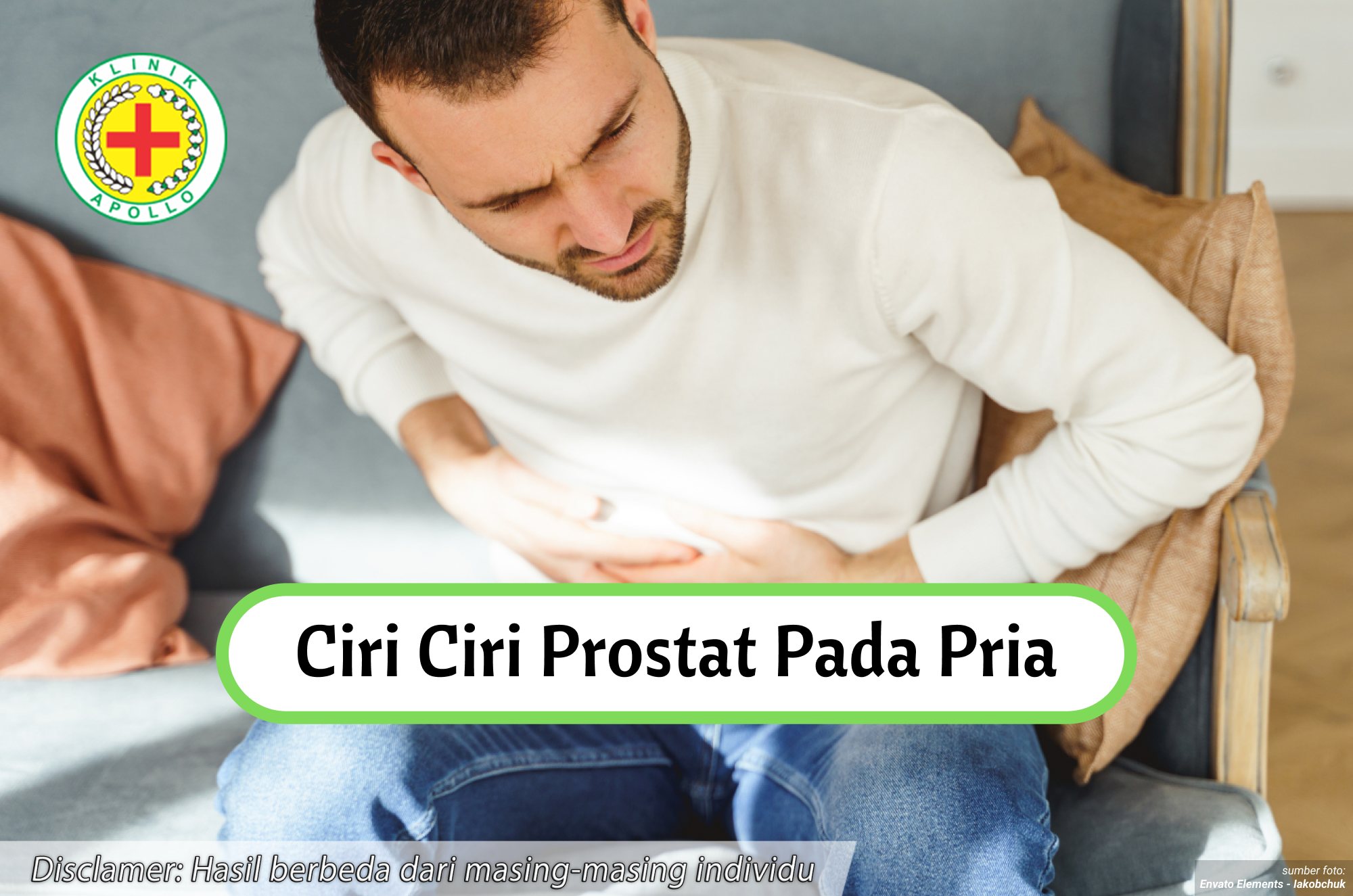 Ilustrasi Ciri ciri Prostat pada Pria.