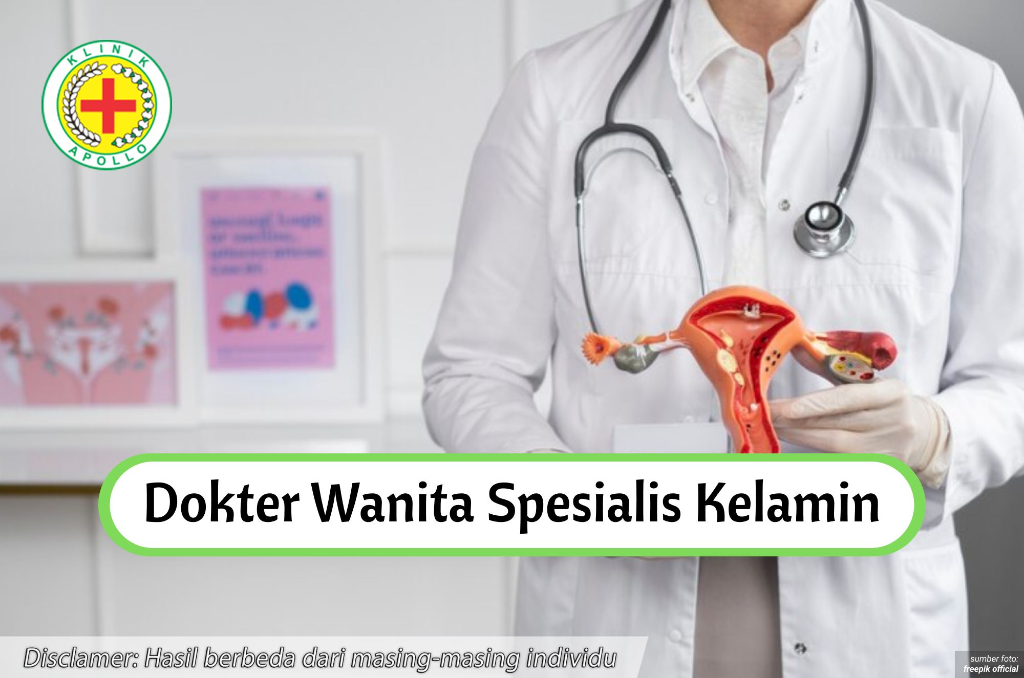 Ilustrasi Dokter Wanita Spesialis Kelamin.