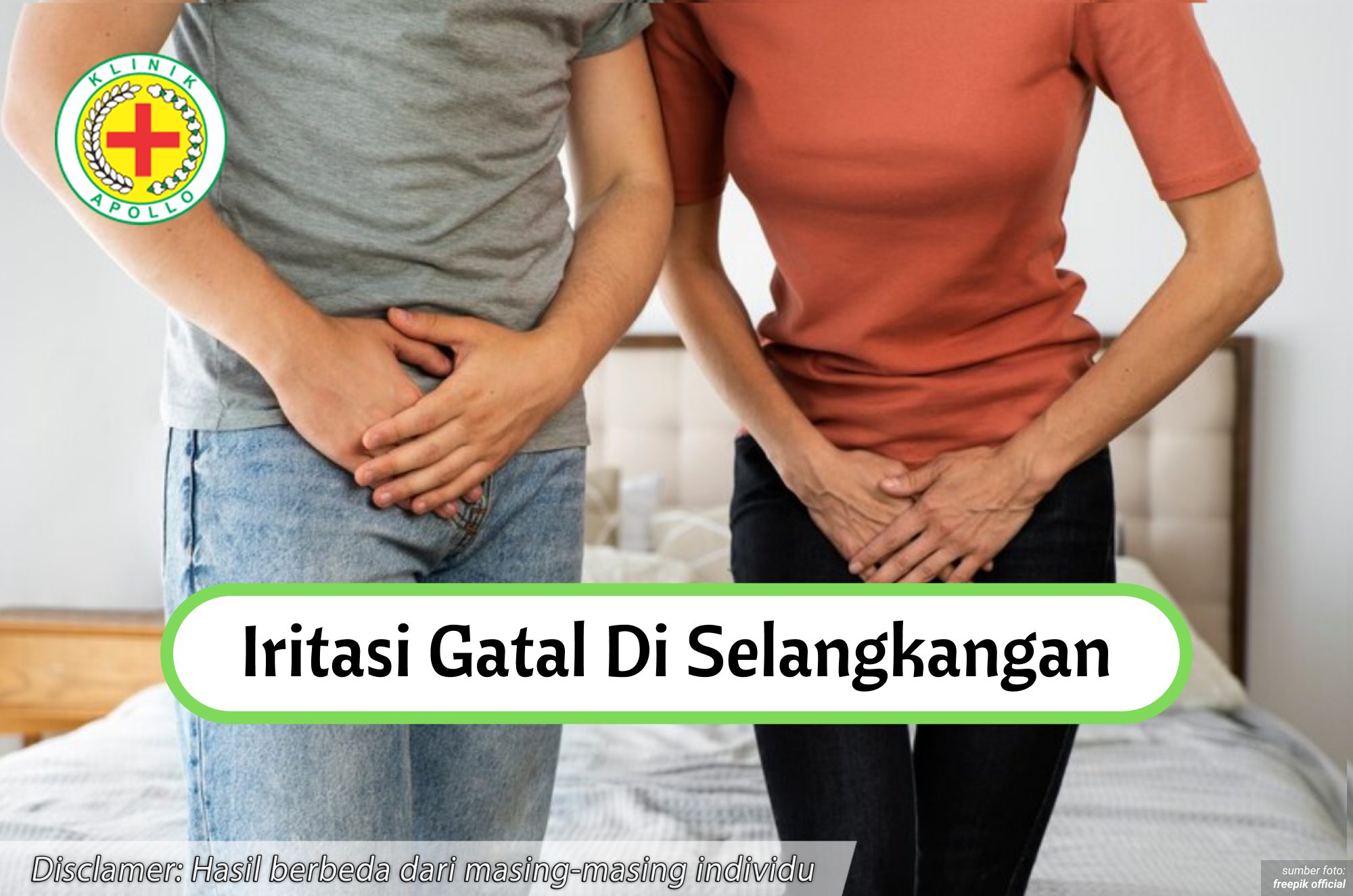Ilustrasi Iritasi Gatal di Selangkangan.