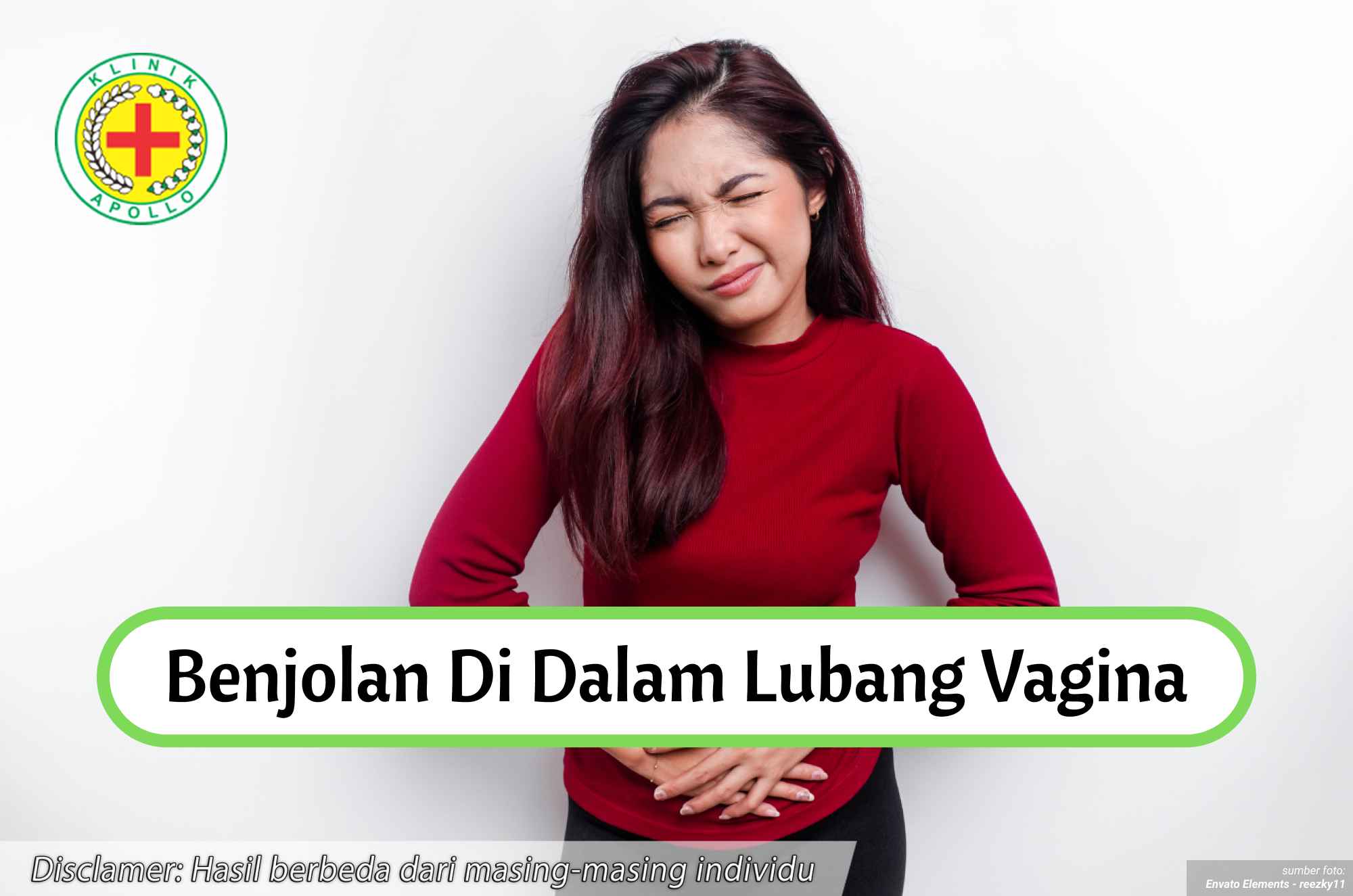 Ilustrasi Benjolan di Dalam Lubang Vagina.