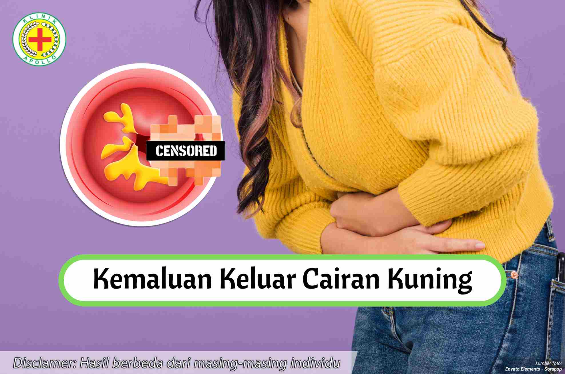 Ilustrasi Kemaluan Keluar Cairan Kuning.
