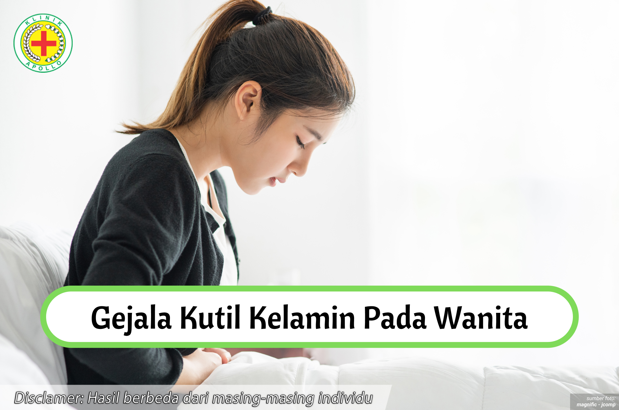 Ilustrasi Gejala Kutil Kelamin pada Wanita.