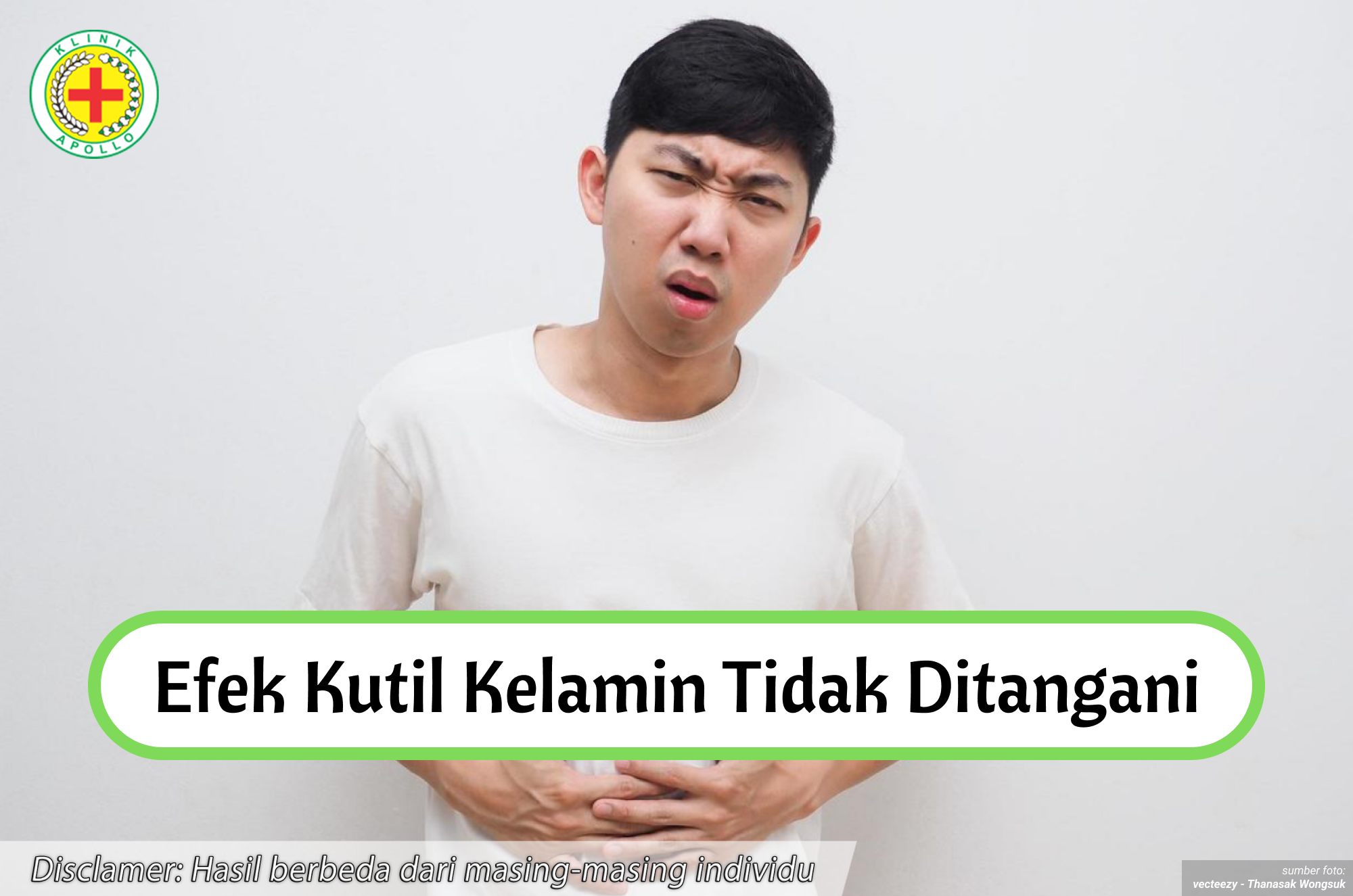 Ilustrasi Efek Kutil Kelamin Tidak Ditangani.