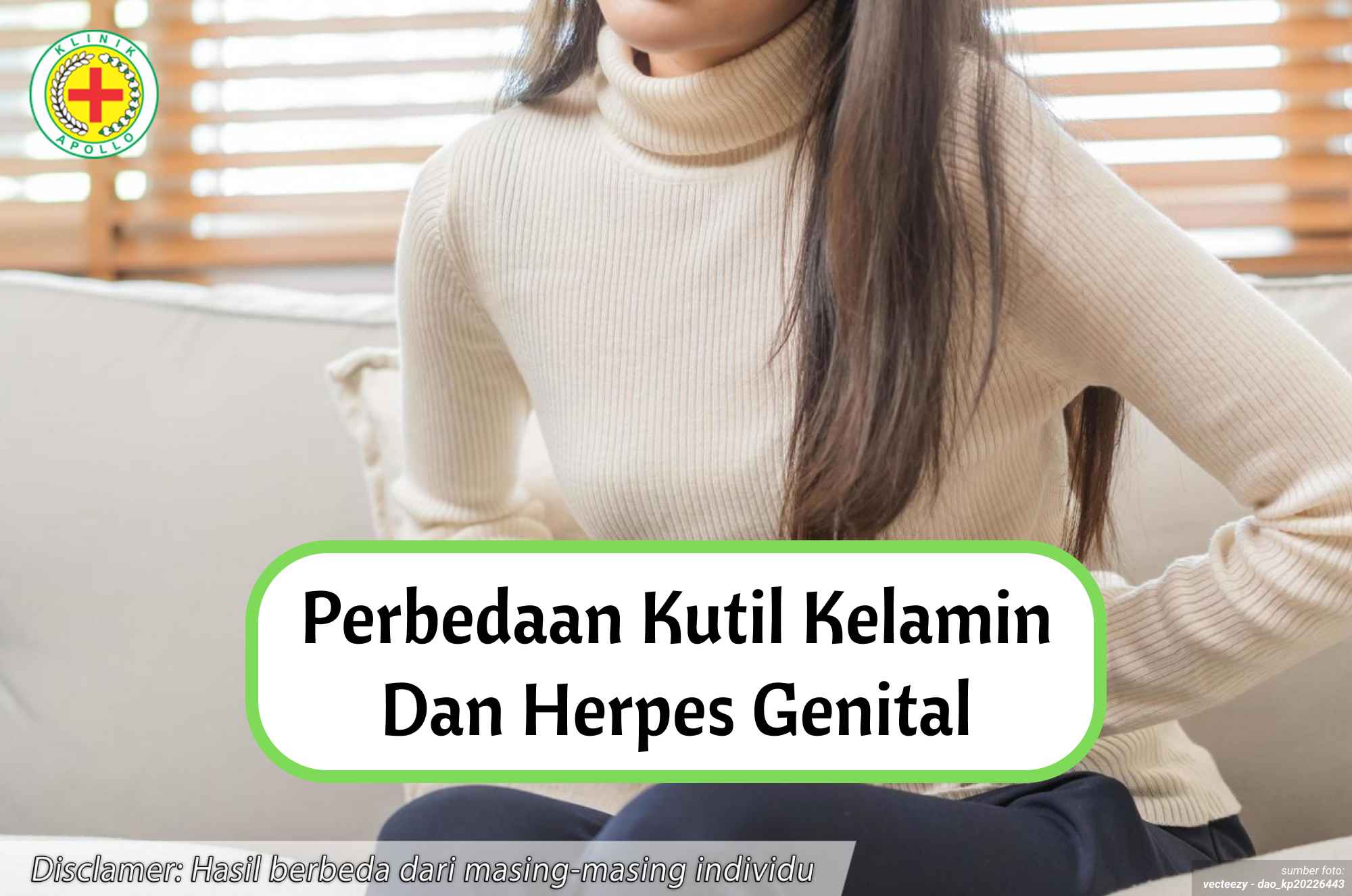 Ilustrasi Perbedaan Kutil Kelamin dan Herpes Genital.