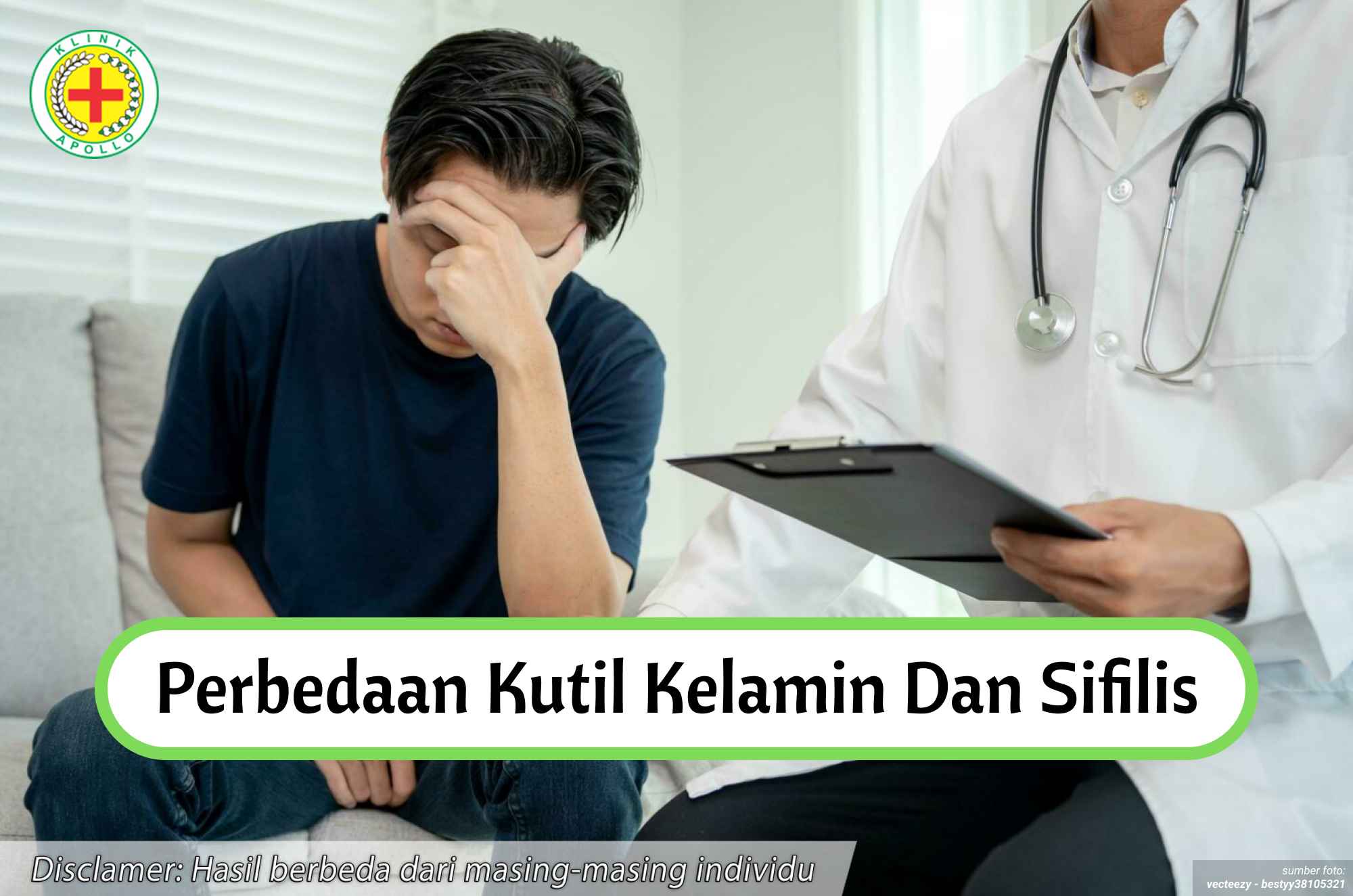Ilustrasi Perbedaan Kutil Kelamin dan Sifilis.