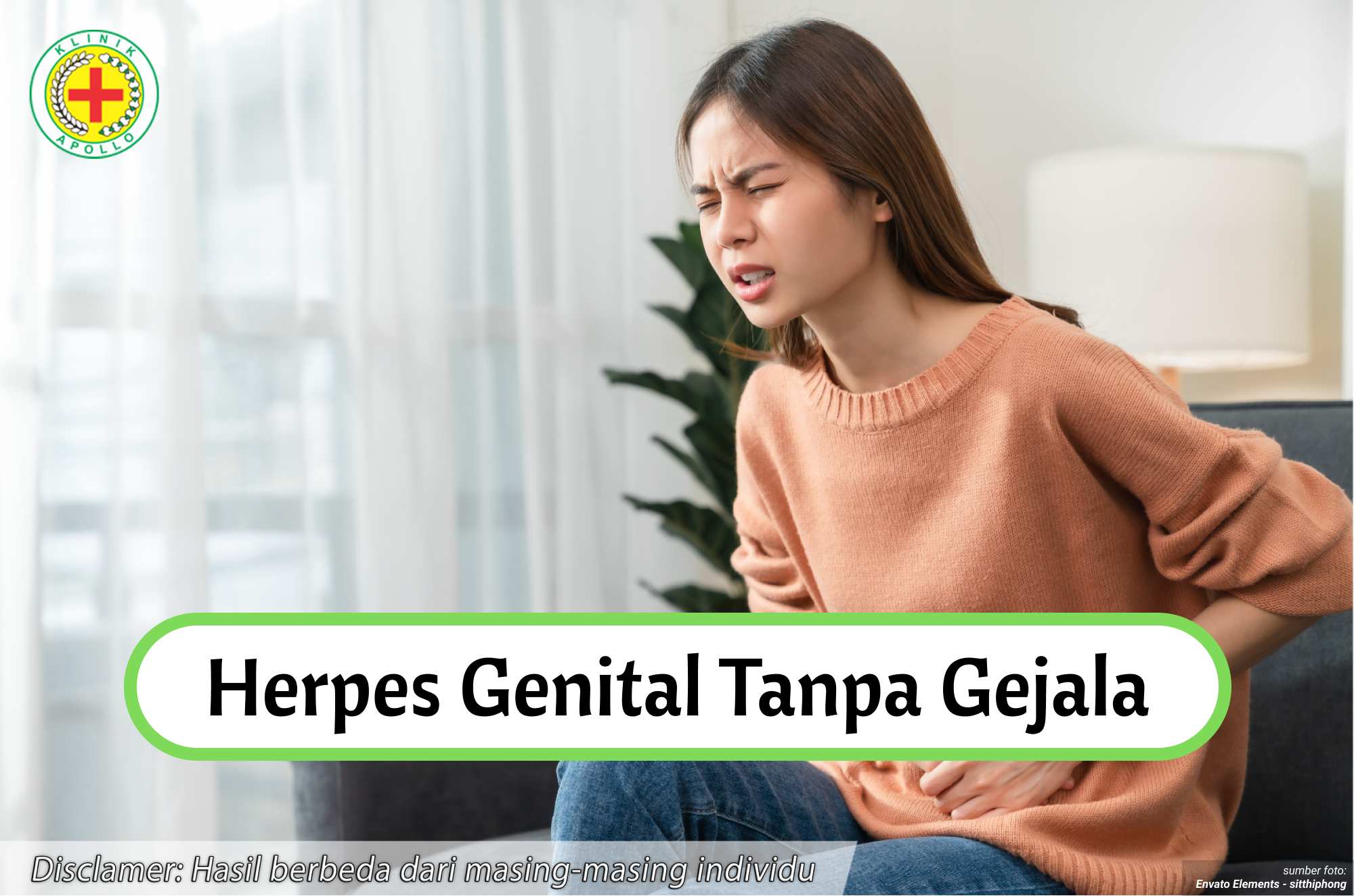 Ilustrasi Herpes Genital Tanpa Gejala.
