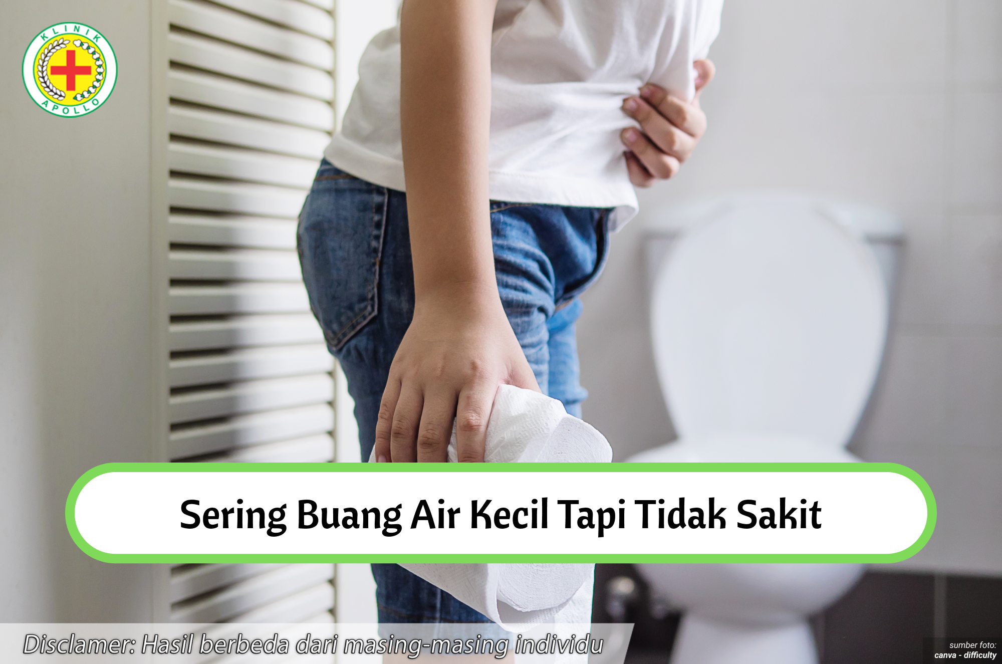 Ilustrasi Sering Buang Air Kecil Tapi Tidak Sakit.