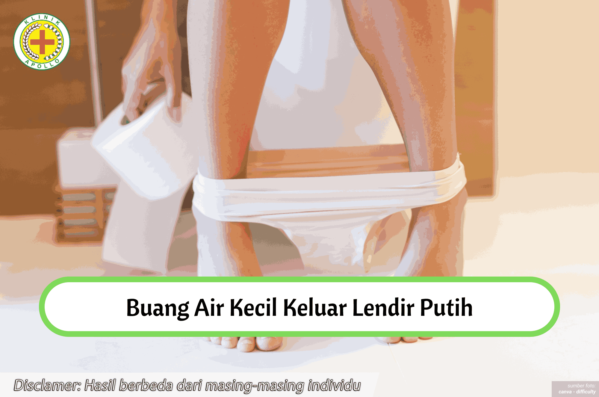 Ilustrasi Buang Air Kecil Keluar Lendir Putih.