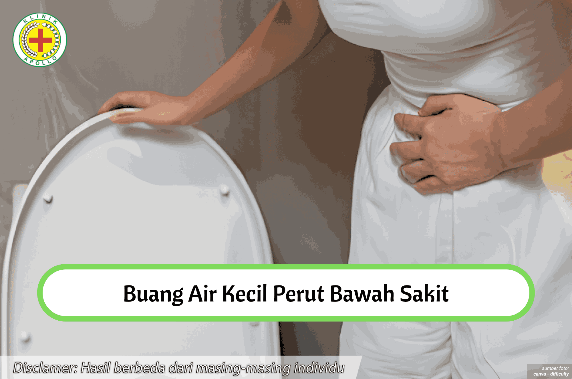 Ilustrasi Buang Air Kecil Perut Bawah Sakit.