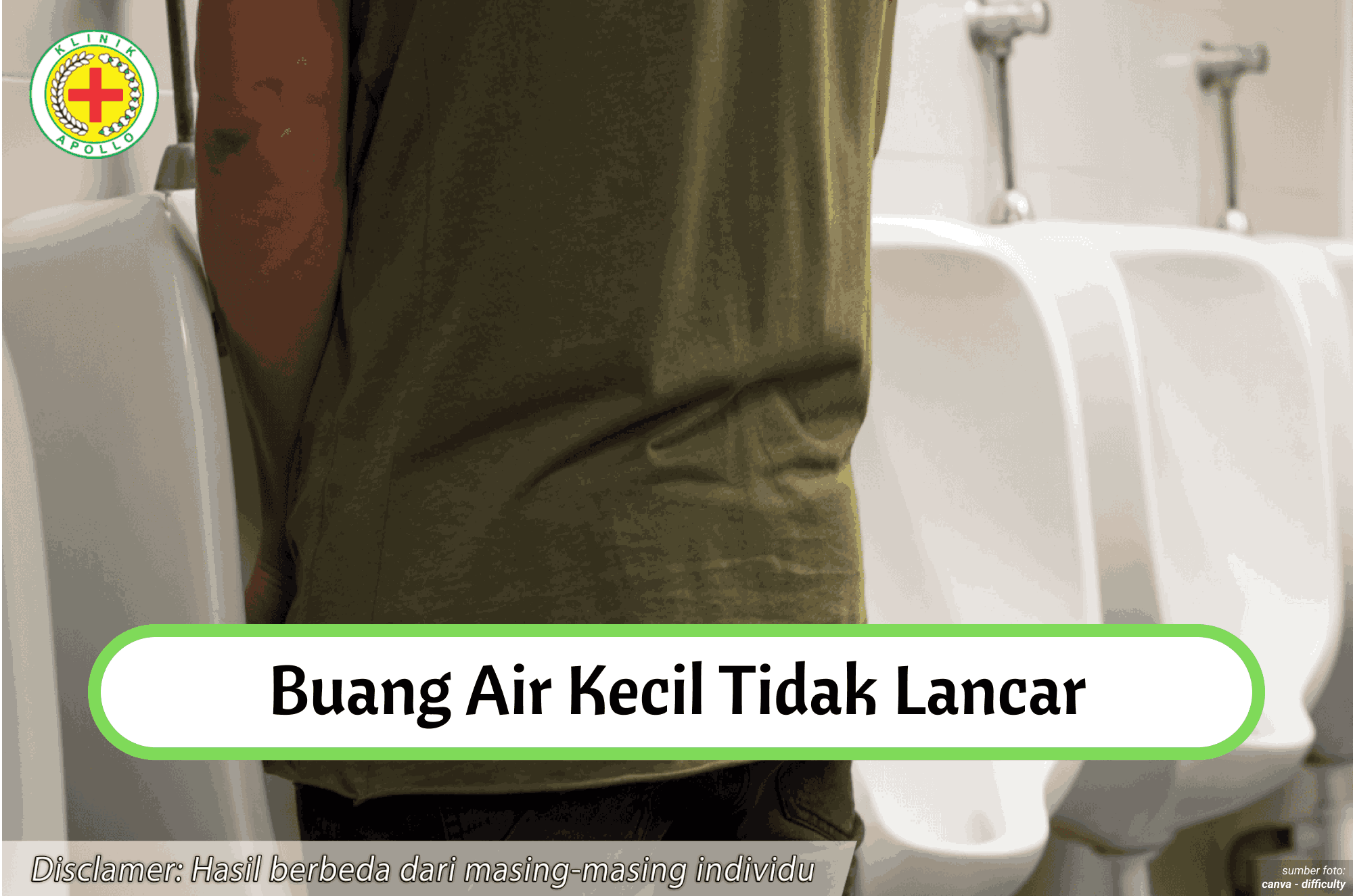 Ilustrasi Buang Air Kecil Tidak Lancar.