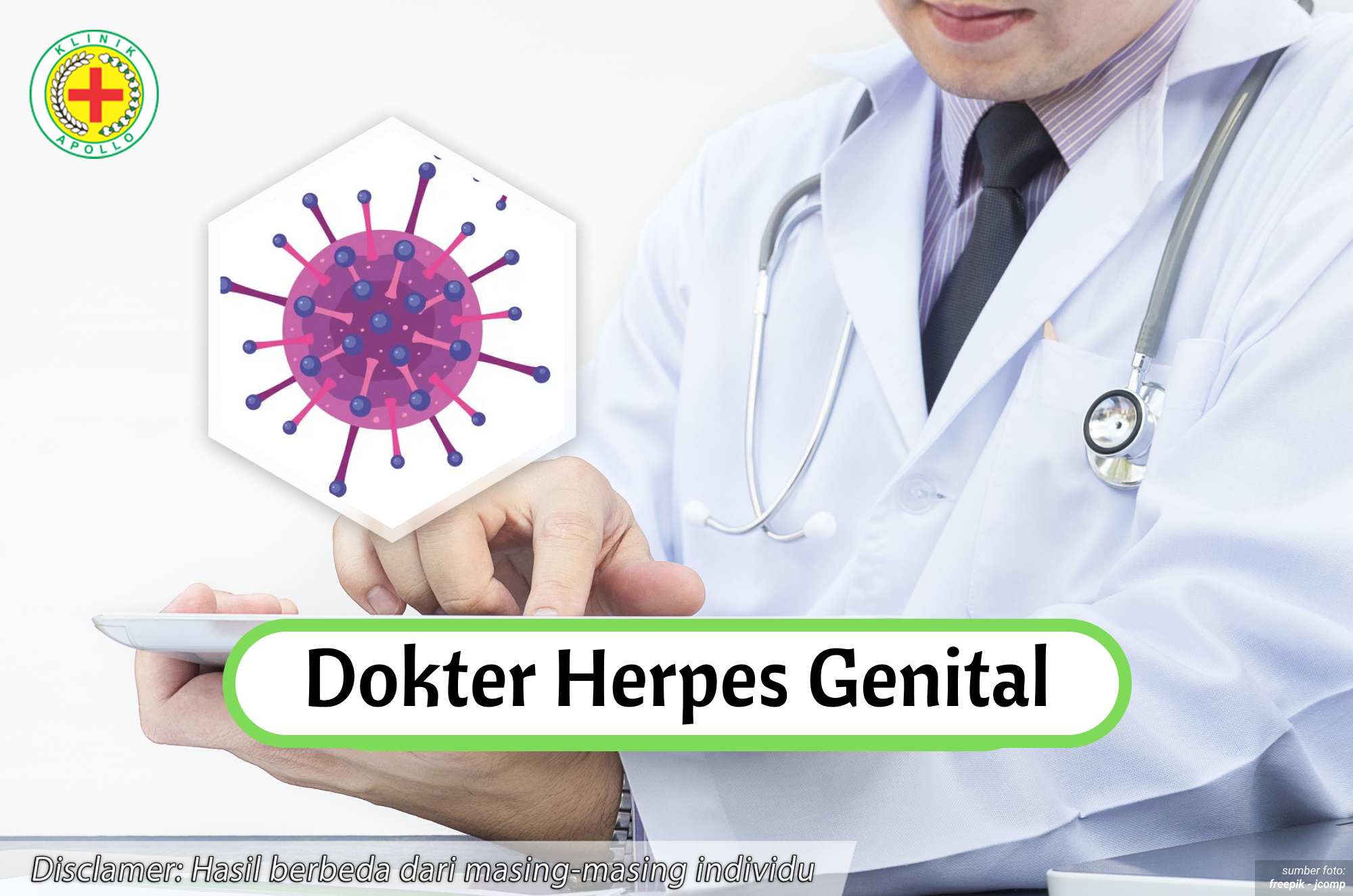 Ilustrasi Dokter Herpes Genital.