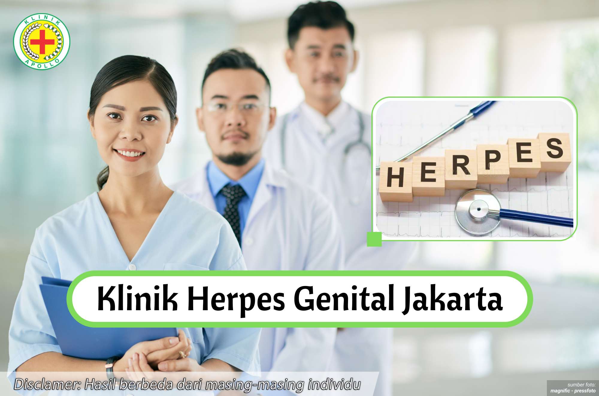 Ilustrasi Klinik Herpes Gental Jakarta.