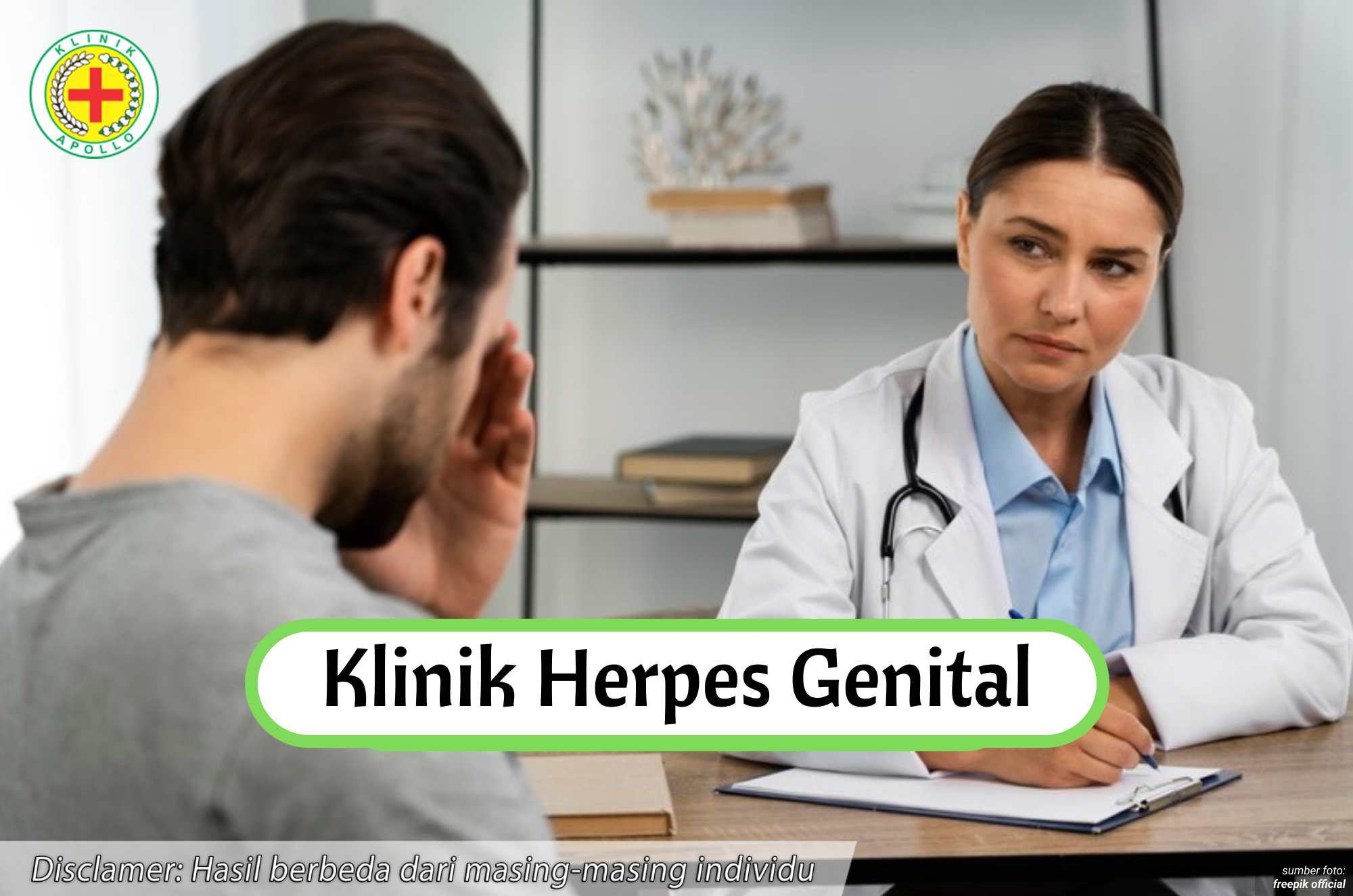 Ilustrasi Klinik Herpes Genital.
